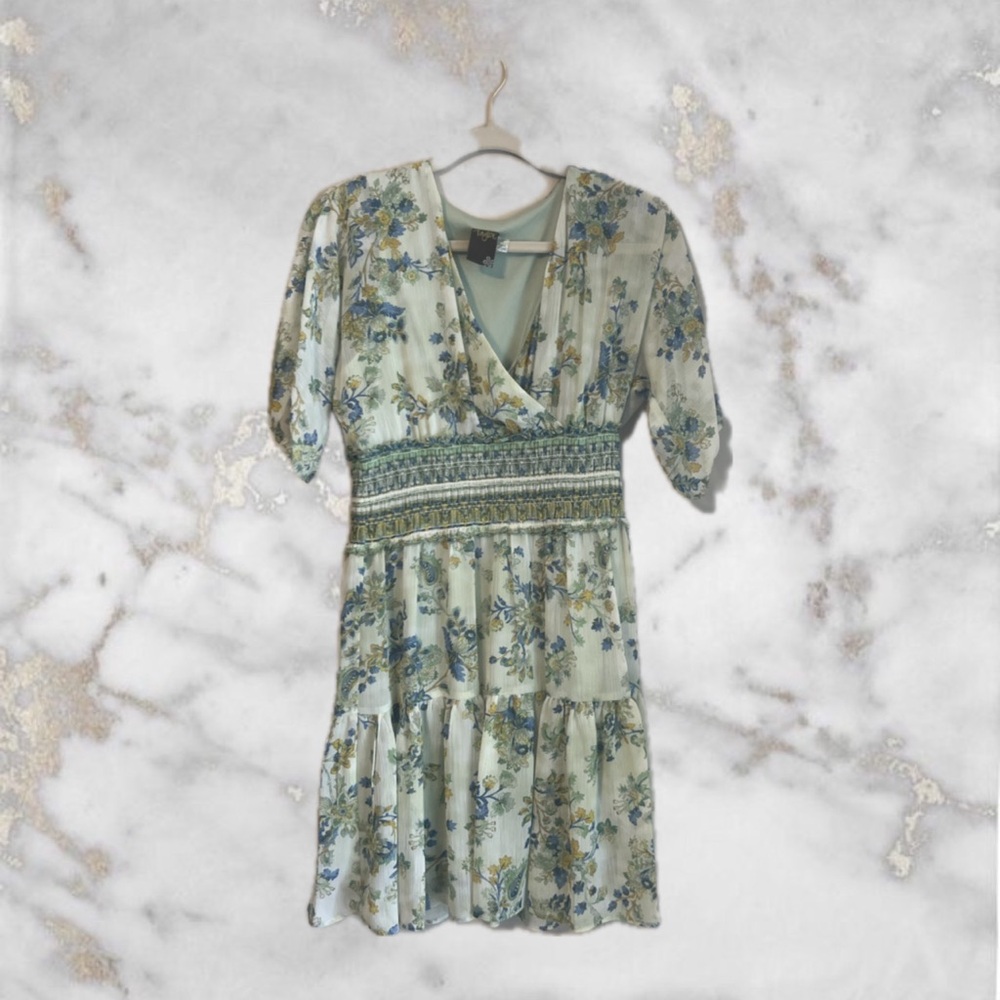 Taylor Three Quarter Sleeve Floral Dress Sz S